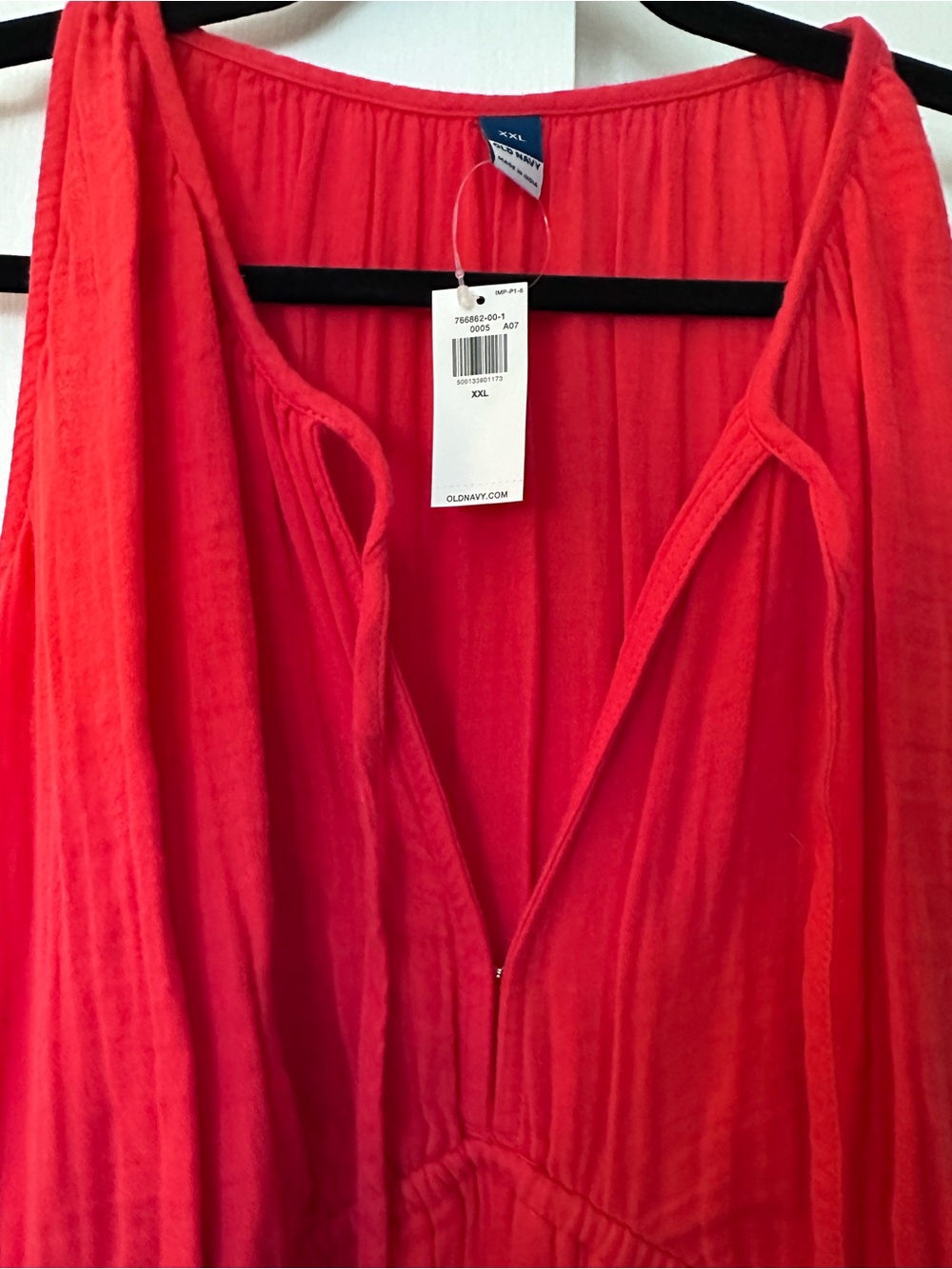 Old Navy Red coral Sleeveless Tiered Maxi Dress size xxl nwt - Picture 6 of 6